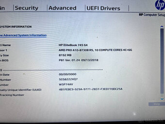 Predám funkčnú použitú matičnú dosku do notebooku HP 745 G4. - 6