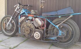 starý pretekový motocykl sprint dragster jawa čz koště DKW - 6
