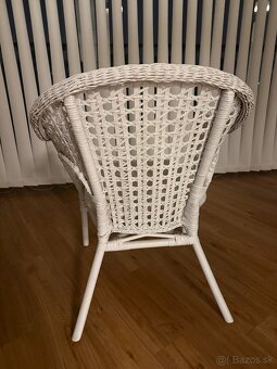 IKEA biele prútené kreslá - 6