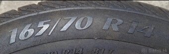 Zimná sada plechové disky+pneu 165/70 R14 5x100 - 6