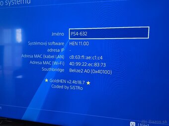 GoldHEN SONY PlayStation slim + 2x ovládač + taška - 6