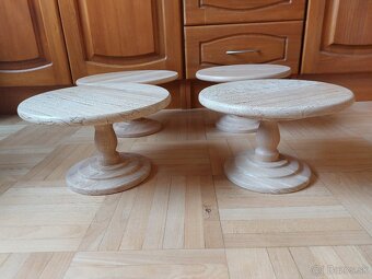 Drevený podnos na tortu, koláče, chlebíčky - 6