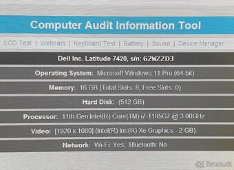 Dell Latitude 7420 dotykový 14" 16GB/512GB SSD Win 11 PRO - 6