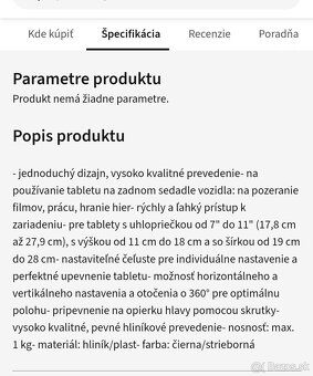 Držiak na tablet do auta HAMA - 6