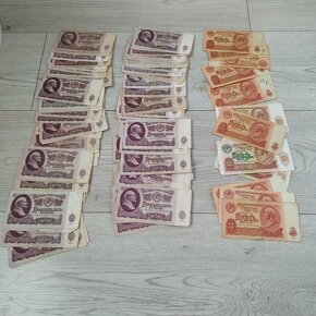 Papierové bankovky=juhoslovanske+ukrajinské+ruské - 6