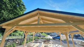 Drevený prístrešok 5,2×5 m – doprava zdarma, masívna konštru - 6