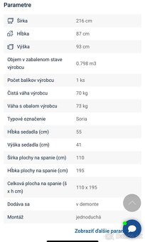 Predám rozkladaciu sedačku - 6