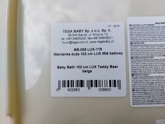 Detská vanička so stojanom Tega Baby 102 Cm - 6