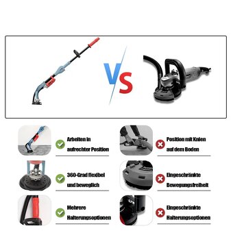 Nová FANZTOOL teleskopická brúska na betón 1010W - 6