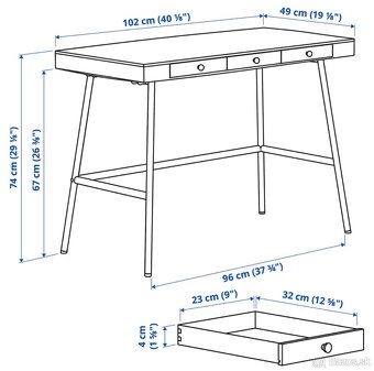 pracovný stôl LILLÅSEN z IKEA - 6