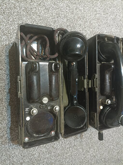 2x starý retro poľný telefon (vojenský telefon) - 6