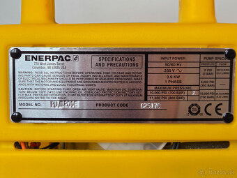 Enerpac PUJ-1200E – elektrické hydraulické čerpadlo 700 bar, - 6