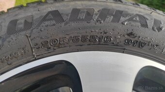 Predám Alu kolesá BORBET R16 + letne pneu - 6