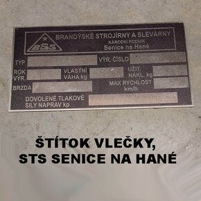 Skrutky kolies a výrobné štítky na vlečky - 6