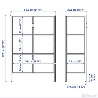 Vitrina presklená antracitova farba - 6