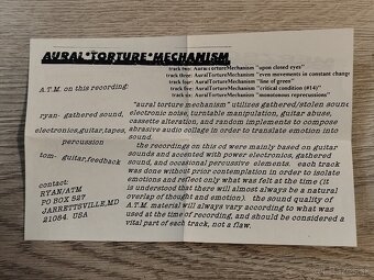 MERZBOW/A.T.M. - 1999 split CD -FIRST PRESS- - 6