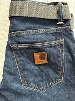 Pánske džínsy CARHARTT + opasok E.STRAUSS - 32/32 - 6