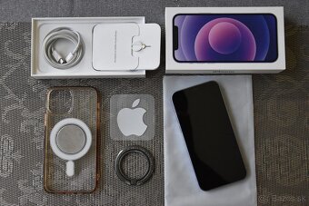 Apple iPhone 12 Purple 64 GB + krabica + och. skličko + obal - 6