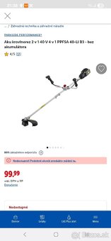 Parkside krovinorez na baterky 40V - 6