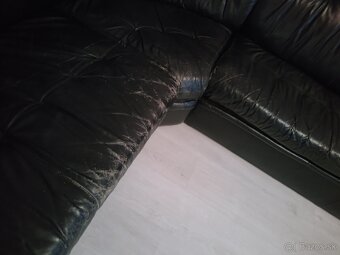 Kožená Sedačka Kreslo Taburetka - 6