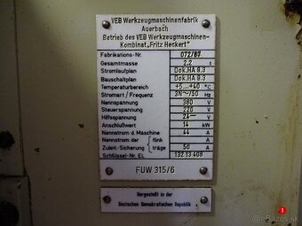 CNC Univerzální frézka WMW FUW 315/6 (2521) - 6