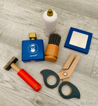 Chodítko a pracovny vozík + barber sada Janod - 6