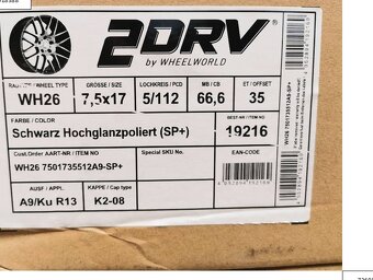 Škoda Kodiaq, Vw Eos alu disky 7,5x17 5x112 ET35 1201 - 6