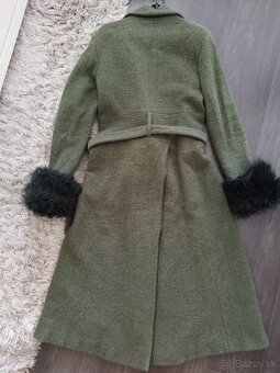Dámsky dlhý vlnený kabát XL/42.Poštovné v cene - 6