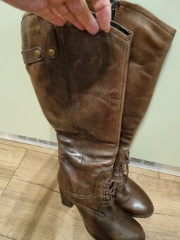 nové kožené hnedé čižmy veľ. 36 - 6