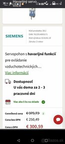 Havarijný servopohon Siemens GCA 161.1E, 24 V, 0-10 - 6