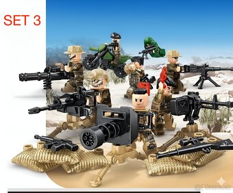Rôzne sety vojakov 7 + doplnky - typ lego - nové - 6