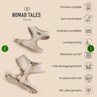 Postroje a voditko pre psa značky Nomad Tales - 6