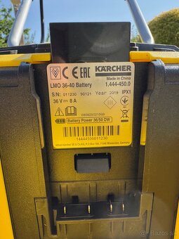 KARCHER LMO 36-40 - s 2 BATERIAMI - TOP STAV - NOVÁ - 6