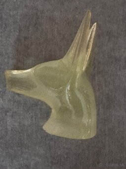 Skl. soška hlavy psa Anubis, světélkující zeleně - 6