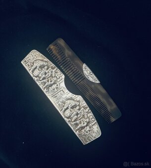 Starožitné šperkovnice a hrebeň - 6