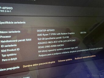 Dotykovy otocny Dell Inspiron 7415 s 512gb ssd diskom 16gb r - 6