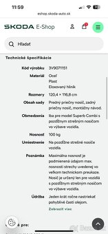 Strešný box + nosiče SUPERB 3 - 6