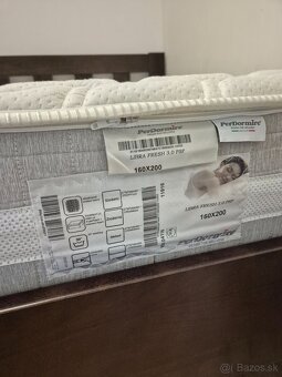 Predám posteľ s matracom 160x200, odkladací priestor,2x rošt - 6