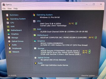 Herný PC (I5 10600K,RX 5700 XT 8GB,16GB DDR4,SSD+HDD,WIN 11) - 6