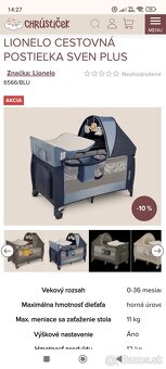 Decka cestovna postielka LIONEL SEVEN - 6