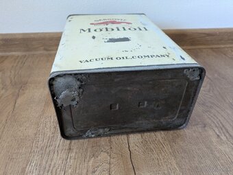 Stará plechovka Mobiloil - ORIGINÁL - 6