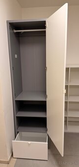 IKEA skrina VISTHUS Skriňa, sivá/biela, 63x59x216 cm - 6