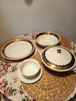 Obedova suprava zeleno-zlata, porcelan - 6