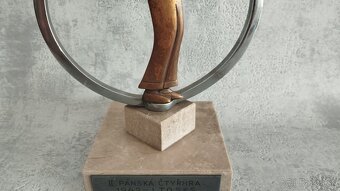 Stará sportovní tenisová cena z roku 1942. Art deco. - 6