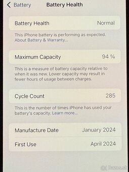 Predám iPhone 15 Pro Max 256GB čierny black - 6