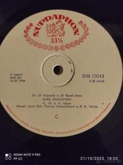 LP ROK 1956 RARITA SUPRAPHON ANGLICTINA - 6