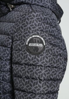 nová sivo-čierna dámska bunda Napapijri veľ. 40 - 6