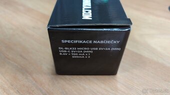 Nabijacka a 2x baterka BLK22 pre fotaky Panasonic - 6