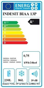 Chladnička Indesit - ZÁRUKA 187cm - 6