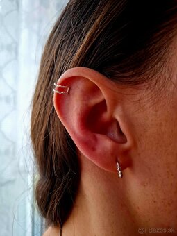 Strieborné manžety na ucho - 6